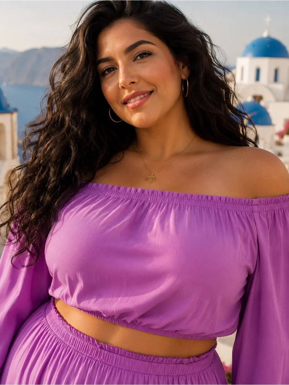 Torrid Purple Off-Shoulder Boho Maxi Skirt Set, Large, NWT!